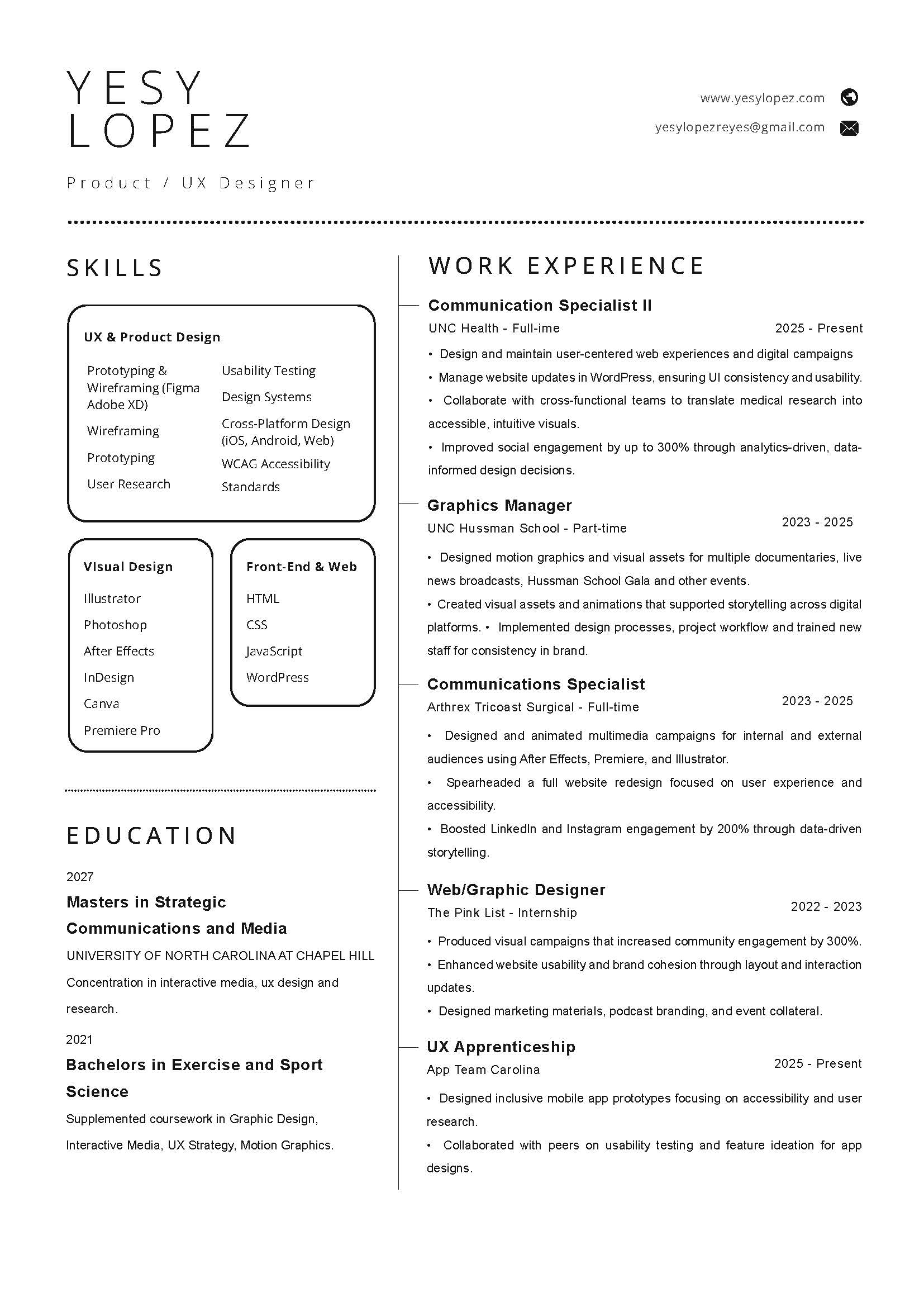 Yesy Lopez Resume